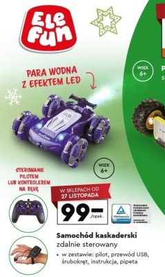 Samochód kaskaderski zdalnie sterowany promocja w Biedronka