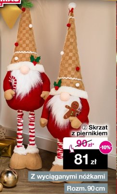 Skrzat z piernikiem z wyciąganymi nóżkami 90cm promocja w Woolworth