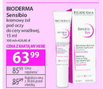 Kremowy żel pod oczy Bioderma sensibio promocja