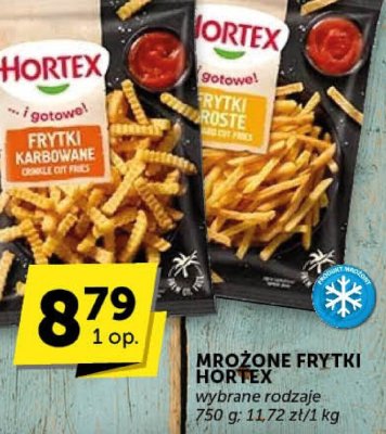 Frytki mrożone Hortex karbowane promocja w Groszek