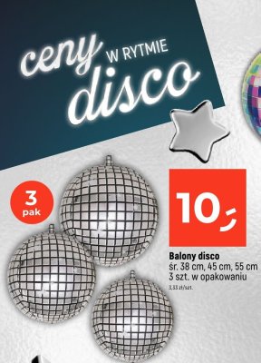 Balony disco śr. 38 cm, 45 cm, 55 cm promocja w Dealz