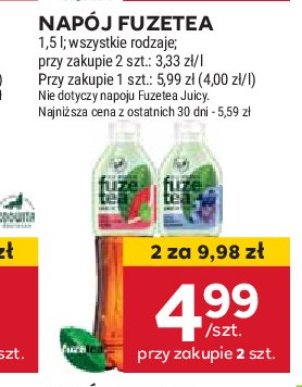 Napój green tea bluberry & lavender Fuzetea promocja w Stokrotka