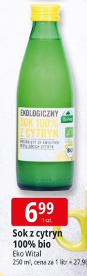 Sok z cytryn 100% bio Eko Vital promocja w Leclerc