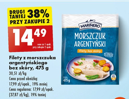 Morszczuk argentyński filety bez skóry Marinero promocja