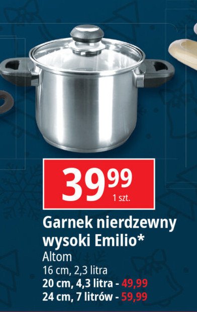 Garnek emilio 20 cm promocja w Leclerc