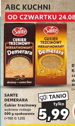 Cukier trzcinowy nierafinowany Sante demerara promocja