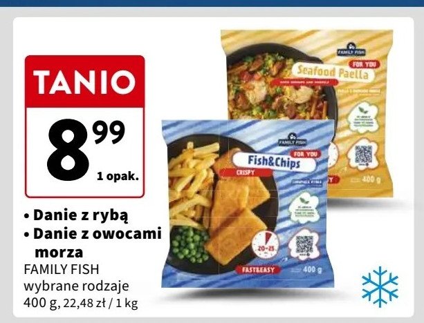 Danie fish & chips Family fish promocja