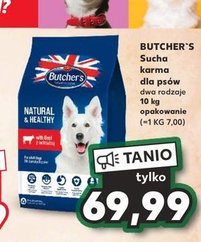 Karma dla psa z wo艂owin膮 Butcher's natural & healthy promocja