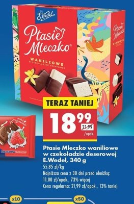Czekoladki waniliowe E. wedel ptasie mleczko promocja
