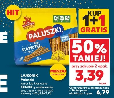 Paluszki junior Lajkonik promocja w Kaufland