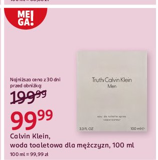 Woda toaletowa Calvin klein truth men promocja w Rossmann