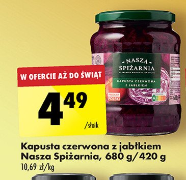 Kapusta czerwona z jabłkiem Nasza spiżarnia promocja w Biedronka