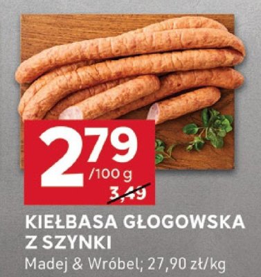 Kiełbasa sa głogowska z szynki promocja w Stokrotka