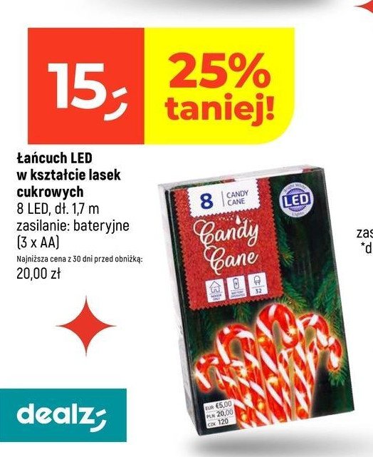 Łańcuch w kształcie lasek cukrowych promocja