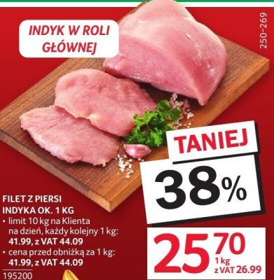 Filet z piersi indyka ok. 1 kg promocja w Selgros
