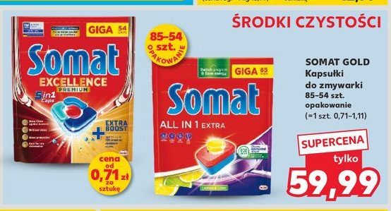 Tabletki do zmywarek extra Somat all in 1 promocja