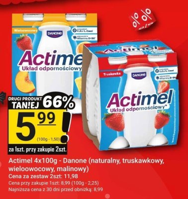Jogurt Actimel truskawkowy promocja