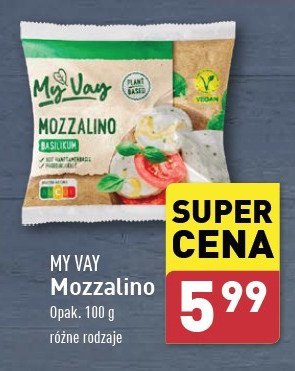 Ser mozzalino z bazylią My vay promocja w Aldi