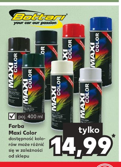 Farba w sprayu czarna Maxi color promocja