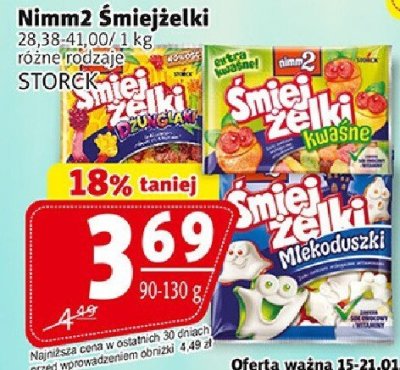 Nimm2 Śmiejżelki różne rodzaje STORCK promocja w Prim Market