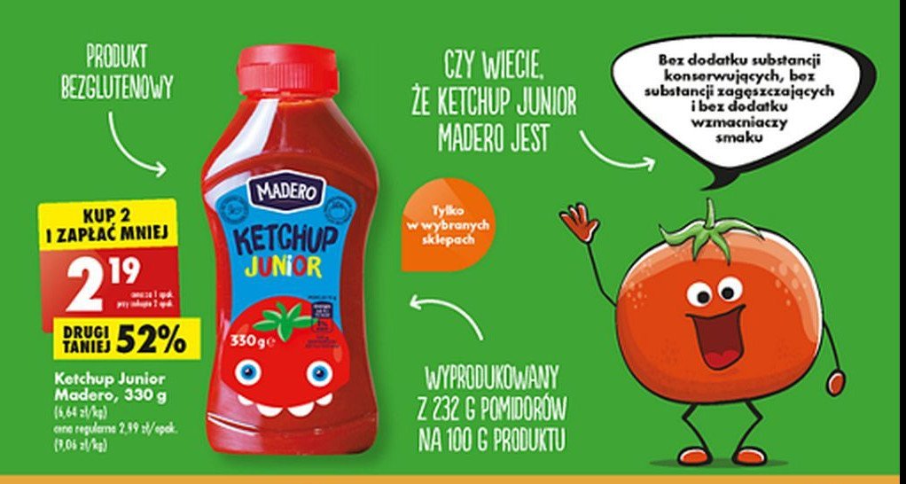 Ketchup junior Madero promocja