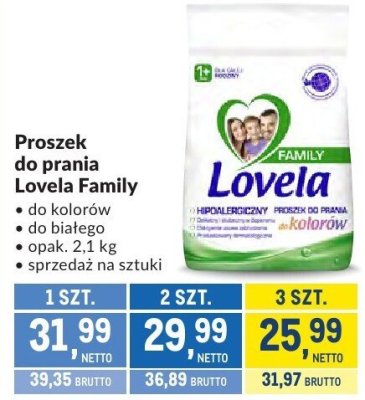 Proszek do prania Lovela Family do kolorów, do białego promocja w Makro
