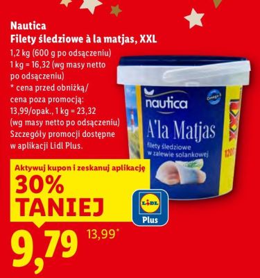 Filety śledziowe à la matjas, XXL Nautica promocja w Lidl