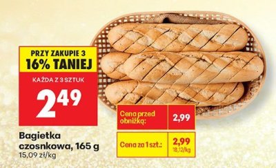 Bagietka czosnkowa promocja w Biedronka
