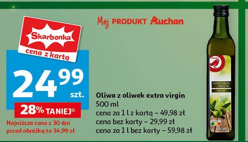 Oliwa z oliwek extra virgin Auchan promocja