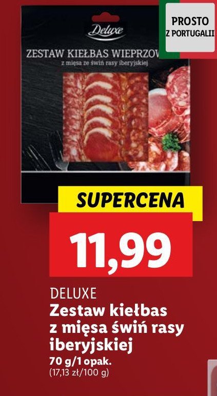 Zestaw kiełbas z mięsa świń rasy iberyjskiej Deluxe promocja