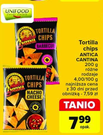 Tortilla chips nacho cheese Antica cantina promocja