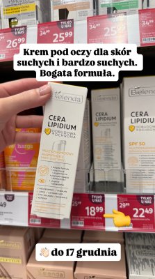 Krem pod oczy Bielenda Cera Lipidium multiceramidowy wygładzający promocja w Rossmann