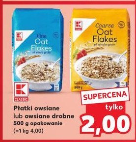 Płatki owsiane fine K-classic promocja