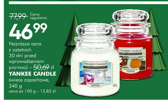 Świeca zapachowa snow dusted pine YANKEE CANDLE promocja