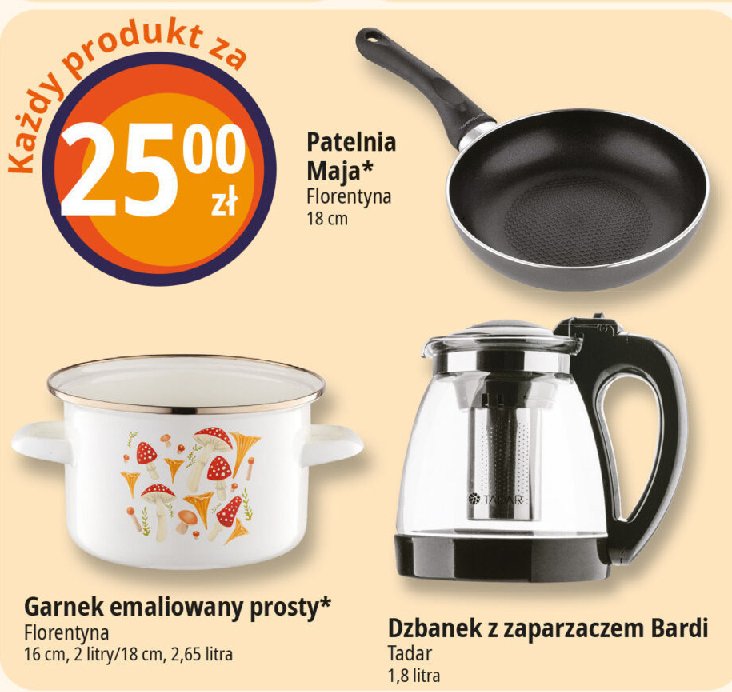 Garnek emaliowany prosty 2.65 l Florina (florentyna) promocja