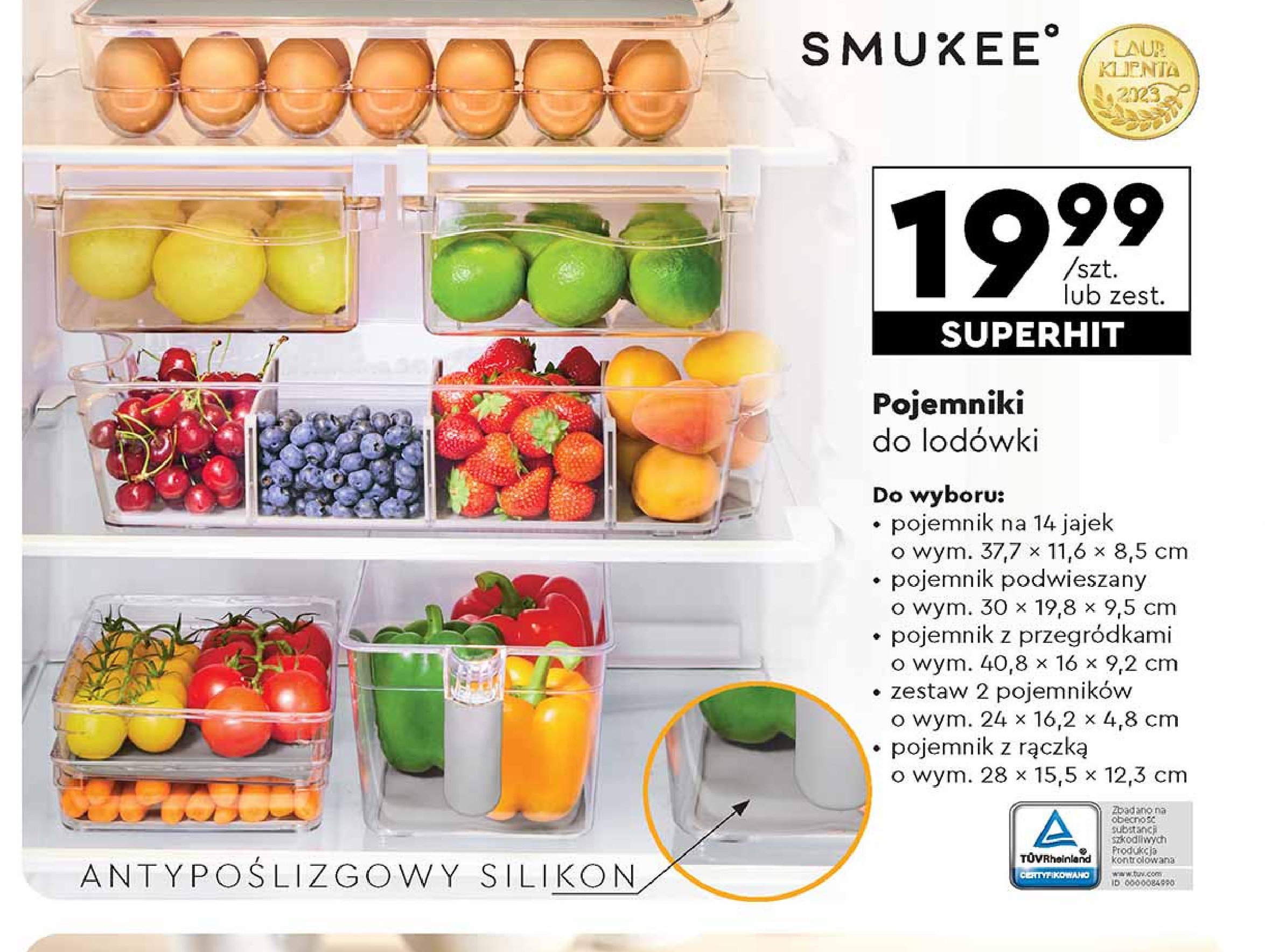 Pojemnik z rączką 28 x 15.5 x 12.3 cm Smukee kitchen promocja