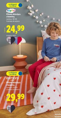 Piżama dziecięca z bawełną r. 134-164 promocja w Lidl