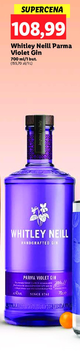 Gin parma violet WHITLEY NEILL promocja w Lidl