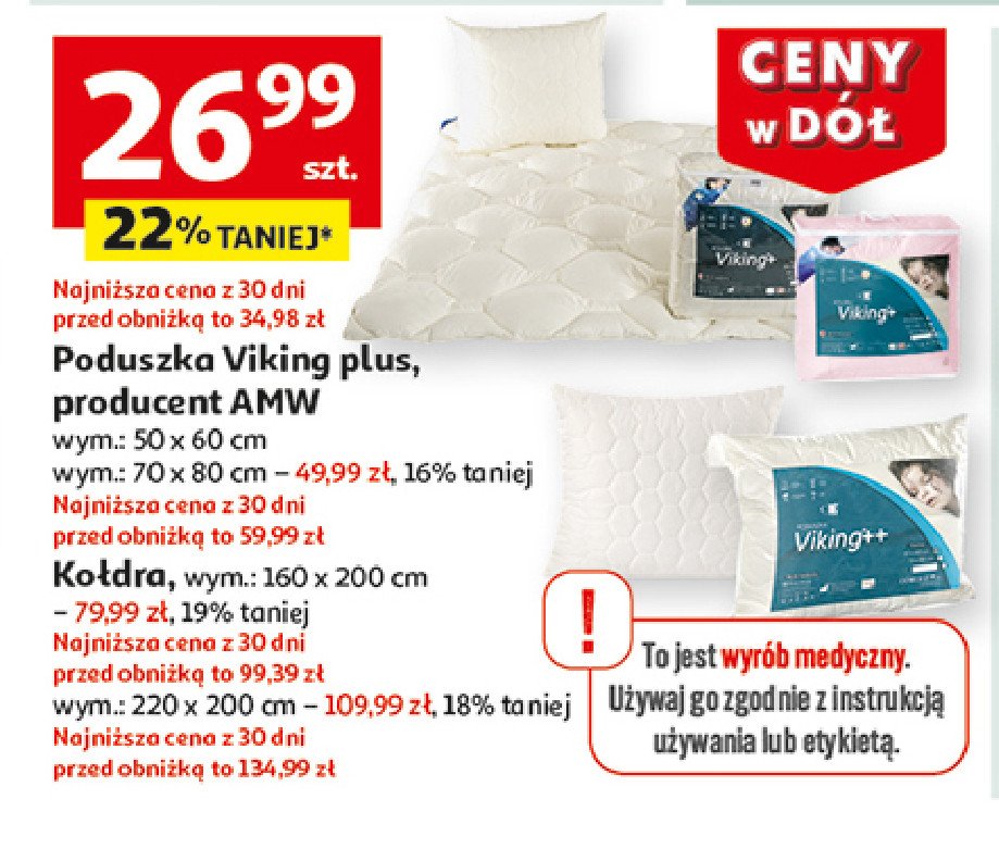 Poduszka viking plus 50 x 60 cm Amw promocja w Auchan