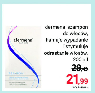Szampon do włosów przeciwłupieżowy hamujący wypadanie Dermena hair care promocja