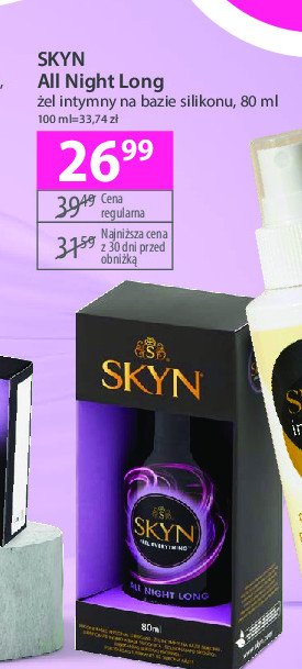 Żel intymny all night long Unimil skyn promocja