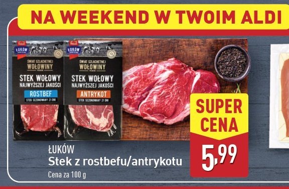 Stek wołowy z rostbefu bez kości Łuków promocja