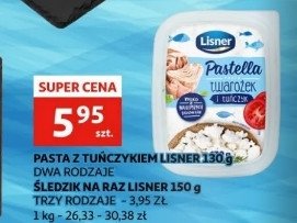 Pasta z twarożkiem i tuńczykiem Lisner pastella promocja