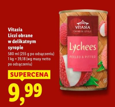Liczi obrane w delikatnym syropie  promocja w Lidl