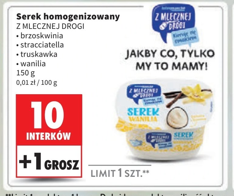 Serek brzoskwiniowy Z mlecznej drogi promocja w Intermarche