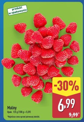 Maliny 125 g promocja w Aldi