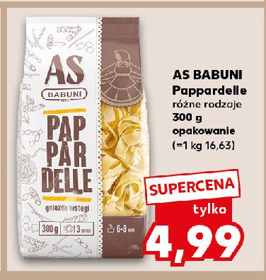 Makaron pappardelle As-babuni promocja w Kaufland