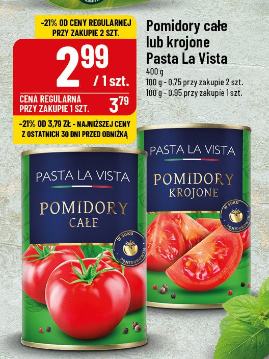 Pomidory krojone Pasta la vista promocja