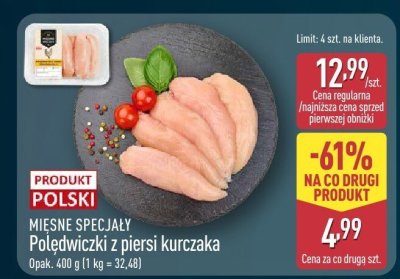 Poledwiczki z piersi kurczaka promocja w Aldi