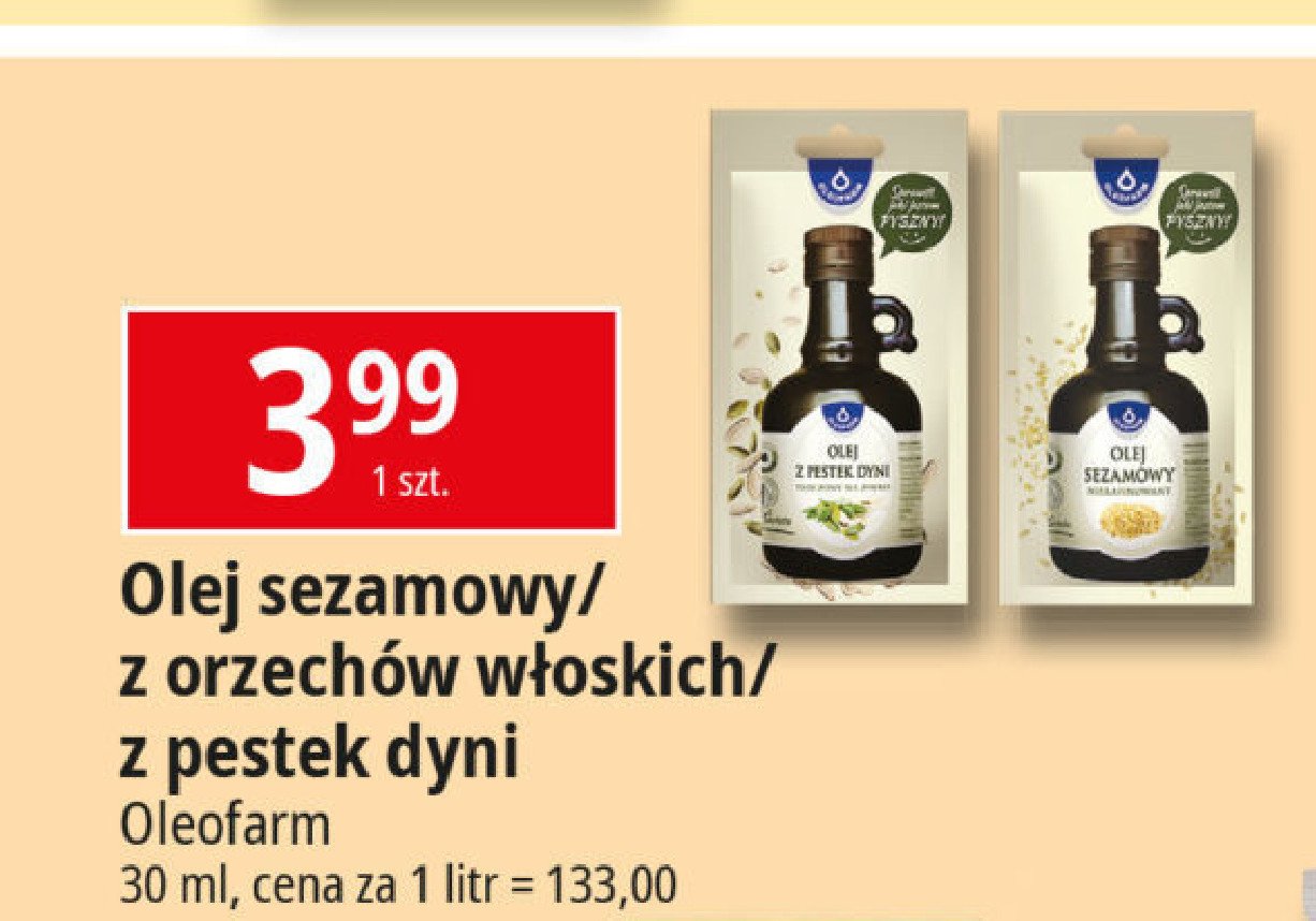 Olej z orzechów włoskich Oleofarm promocja